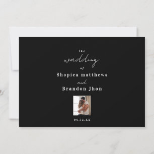 Personalised Black colour Wedding Invitation