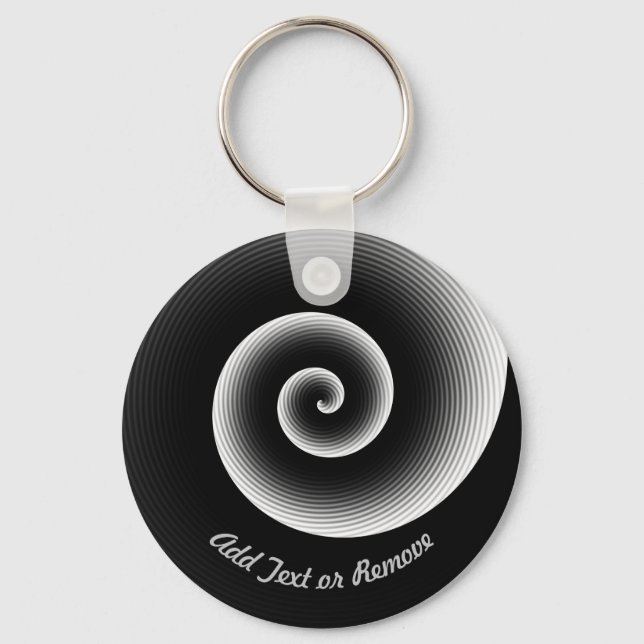 Personalised Black Cool Pattern   Key Ring (Front)