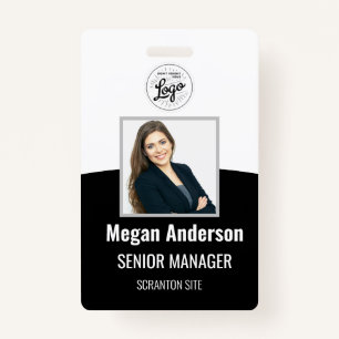 Personalised Black Employee Photo ID Badge
