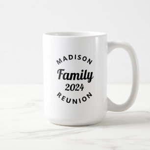 Personalised Black Family Reunion 2024 Matching Coffee Mug