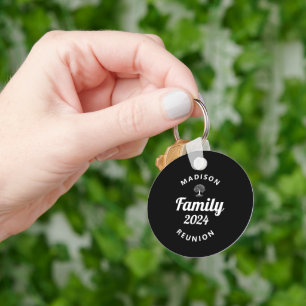 Personalised Black Family Reunion 2024 Matching  Key Ring
