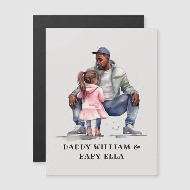Personalised Black Father and Daughter (7) (Front/Back)