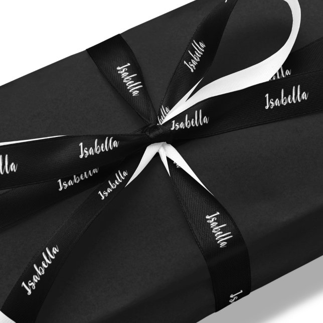 Personalised Black | Gift Satin Ribbon (Creator Uploaded)