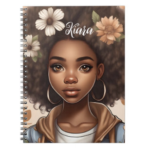 Personalised Black girl Notebook