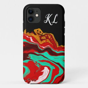 Personalised Black, Gold, Burgundy, Marble Art   Case-Mate iPhone Case