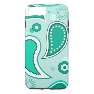 Personalised Black Green & White Paisley Case-Mate iPhone Case