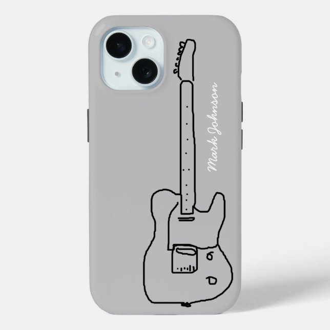 personalised black Guitar Case-Mate iPhone Case (Back)
