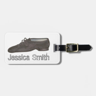 Personalised Black Jazz Shoe Dance Teacher Luggage Tag