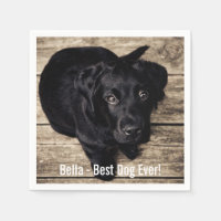 Personalised Black Lab Dog Photo and Dog Name