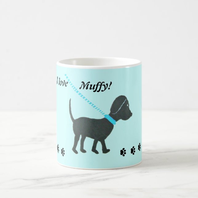 personalised black lab mug (Center)