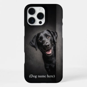 Personalised Black Lab Portrait iPhone 16 Pro Max Case