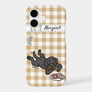 Personalised Black Labrador and Doughnuts