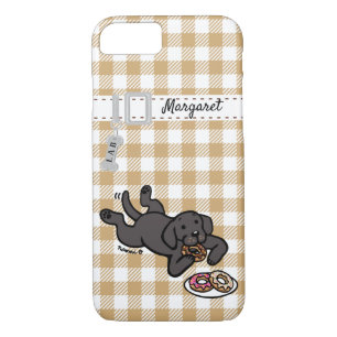 Personalised Black Labrador and Doughnuts Case-Mate iPhone Case
