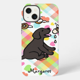 Personalised Black Labrador Ice Cream Dream Dark iPhone 13 Case