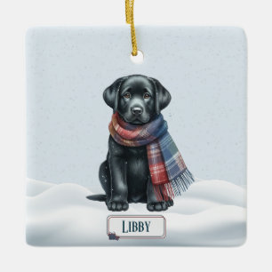 Personalised Black Labrador Retriever Ornament 