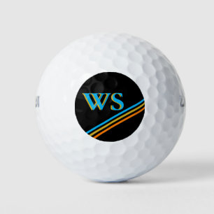 Personalised Black Leather Golf Head Cover Balls