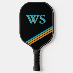 Personalised Black Leather Pickleball Paddle