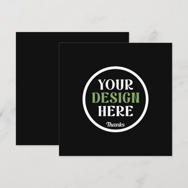 Personalised Black Logo QR Code Business Branding (Front/Back)