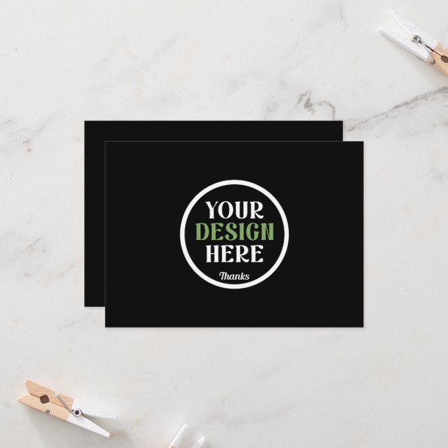 Personalised Black Logo QR Code Business Branding Card (Front/Back In Situ)