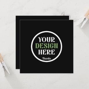 Personalised Black Logo QR Code Business Branding Card