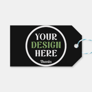 Personalised Black Logo QR Code Business Branding Gift Tags