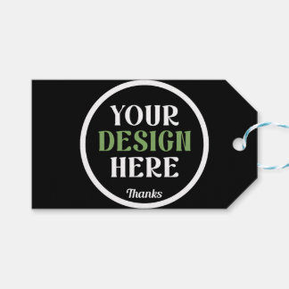 Personalised Black Logo QR Code Business Branding Gift Tags