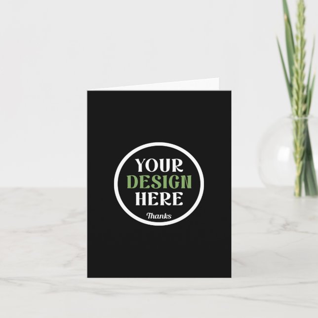 Personalised Black Logo QR Code Business Branding Holiday Card (Front)