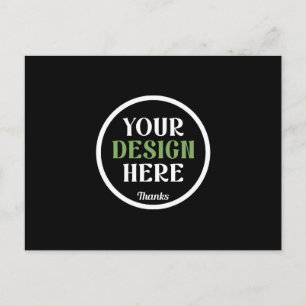 Personalised Black Logo QR Code Business Branding Holiday Postcard
