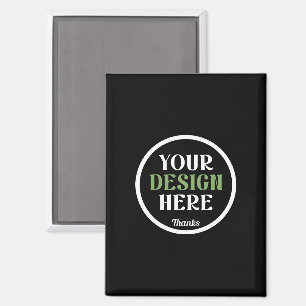 Personalised Black Logo QR Code Business Branding Magnet