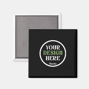Personalised Black Logo QR Code Business Branding Magnet
