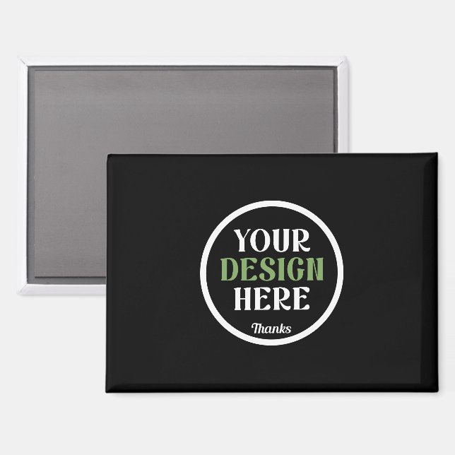 Personalised Black Logo QR Code Business Branding Magnet (Front/Back)