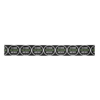 Personalised Black Logo QR Code Business Branding Satin Ribbon