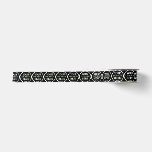 Personalised Black Logo QR Code Business Branding Satin Ribbon