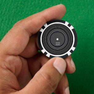 Personalised black Lp vinyl Poker Chips