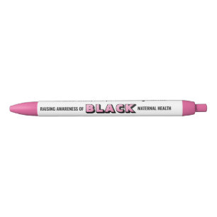 Personalised Black Maternal Health Awareness Ink Pen