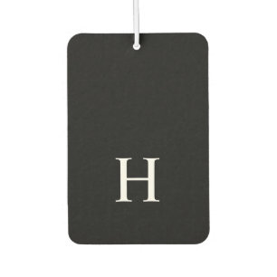 Personalised Black Monogram Car Air Freshener