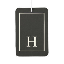 Personalised Black Monogram Car Air Freshener