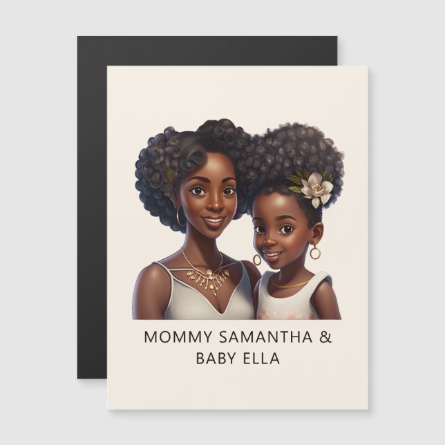 Personalised Black Mum and Daughter (11) (Front/Back)
