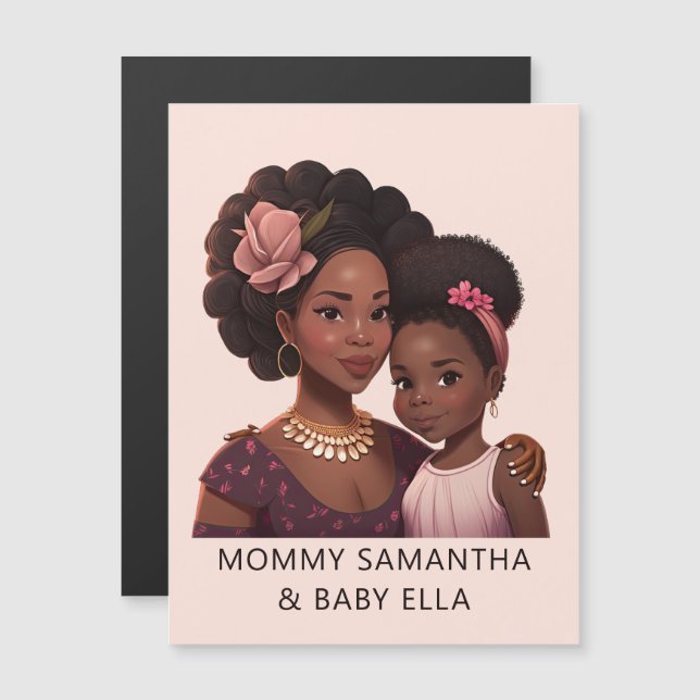 Personalised Black Mum and Daughter (15) (Front/Back)
