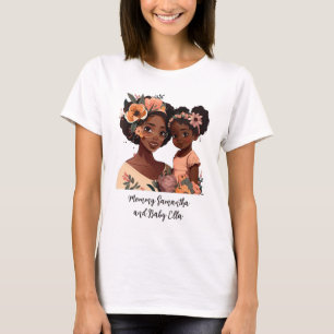 Personalised Black Mum and Daughter (16) T-Shirt