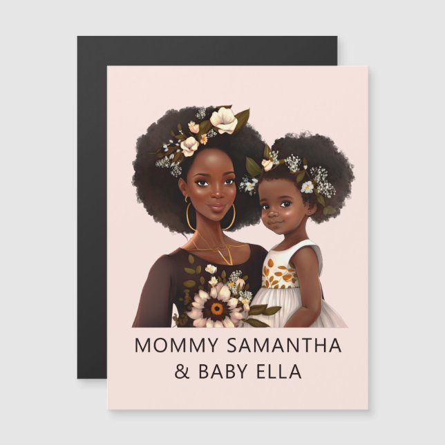 Personalised Black Mum and Daughter (18) (Front/Back)
