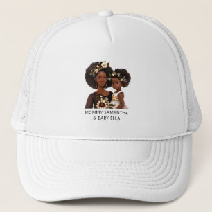 Personalised Black Mum and Daughter (18) Trucker Hat