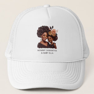 Personalised Black Mum and Daughter (20) Trucker Hat
