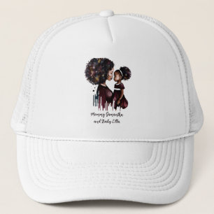 Personalised Black Mum and Daughter (4) Trucker Hat
