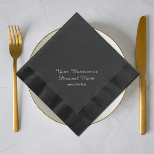 personalised black napkins with foil