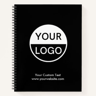 Personalised Black Notebook With Company Logo