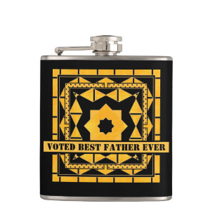Personalised Black Ochre Father's Day Flask