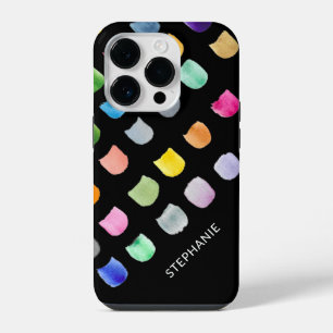 Personalised Black Pattern iPhone 14 Pro Case