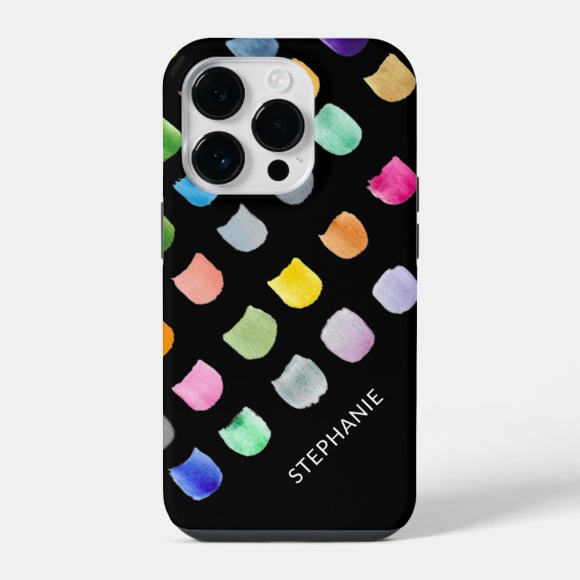 Personalised Black Pattern iPhone Case (Back)
