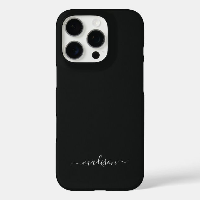 Personalised Black Phone Case with Custom Name (Back)